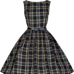 Lindy Bop "Audrey" Tartan 1950s Style Dress